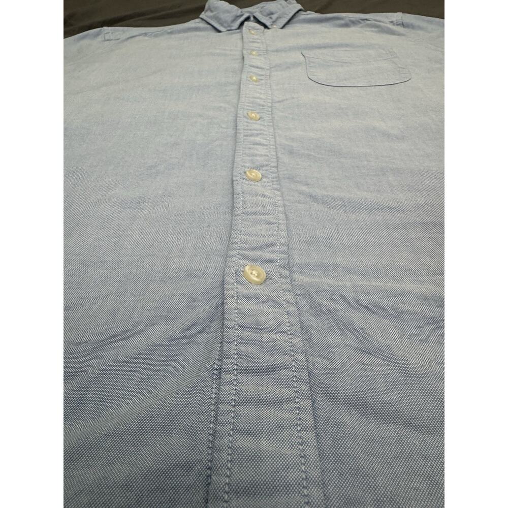 Charles Tyrwhitt Shirt Mens XL Blue Oxford Button Down Short Sleeve Classic Fit - Picture 10 of 14